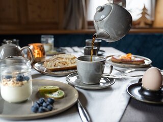 Frühstück mit Kaffee beim Glitschnerhof